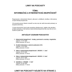 Linky na podcasty v oblasti informačnej a kybernetickej bezpečnosti